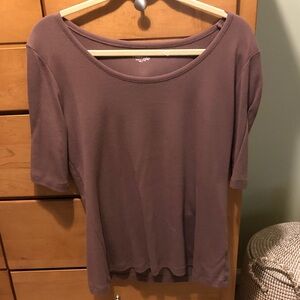 Chadwicks Women's Short Sleeve Top in Mauve